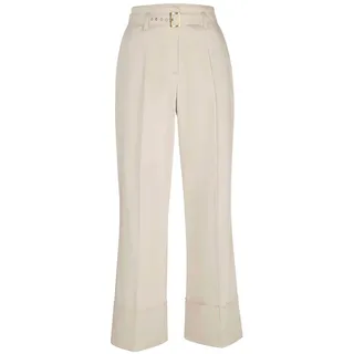 Culotte ALBA MODA "Hose Hose", Damen, Gr. 38, N-Gr, beige (natur), Obermaterial: 97% Baumwolle CO. 3% Elasthan EL., Hosen Culotte