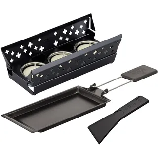 Kuhn Rikon Candle Light Mini Schweizerkreuz Raclette Set schwarz