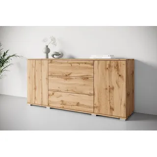 INOSIGN Sideboard »Kenia, Kommode für das Schlafzimmer/Wohnzimmer« 1 Stk. tlg. Modernes Sideboard mit 3 Schubladen und 4 Fächern, Breite 150 cm, braun