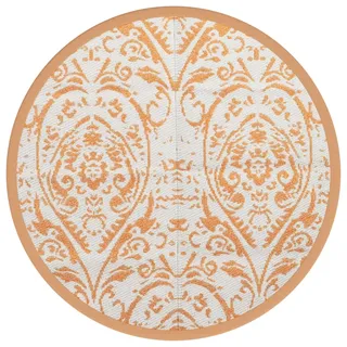 Outdoor-Teppich ARAKIL Orange und Weiß Ø120 cm PP - Orange