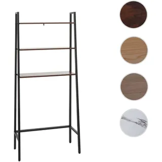 Standregal HWC-K82, Badregal Waschmaschinen-Regal Leiterregal, Industrial Metall Holz 155x64x25cm ~