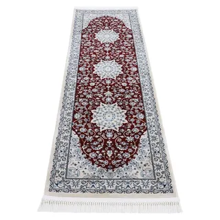 carpetfine Nain Diane Orientteppich 80 x 600 cm Rot