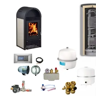 Wassergeführter Kaminofen Marbella | Komplettset Hygiene | 12 kW