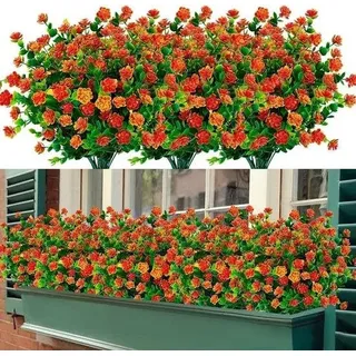 Balkonkunst - Kunstige Bloemen - Begrünung - UV-beständig - 35 cm - Oranges - Orange