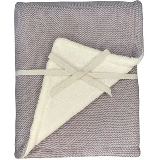 DIKOS® Premium Babydecke Winter (Grau) – kuschelweiche Winterdecke für Neugeborene Jungen & Mädchen aus Bio-Baumwolle & warmem Fleece (Oeko-TEX 100) – stylische Kinderwagendecke & Geschenk zur Geburt