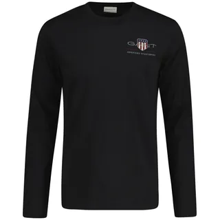 GANT Reg Medium Archive Shield Kurzarm-T-Shirt Black M