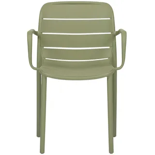 ebuy24 Gartenstuhl, Silja, Grün, Kunststoff, 55 x 57 x 80 cm , 55x80x57 cm , Gartenmöbel, Gartensessel, Gartenstühle