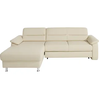 sit&more Ecksofa »Ascara L-Form«, inklusive Boxspring/Federkern-Polsterung, wahlweise mit Bettfunktion sit&more creme