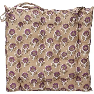 Home Styling Collection Sitzkissen Gartenstuhl 40/40 cm , Beige , Naturmaterialen , Heimtextilien, Wohntextilien, Sitzkissen