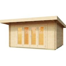 Bild Gartenhaus »SUSSEX«, (Set, inkl. Fussbodenbretter zum verlegen), beige