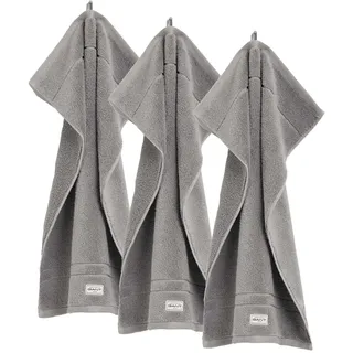 GANT Gästetuch Premium Towel Handtuch 30 x 50 cm grau