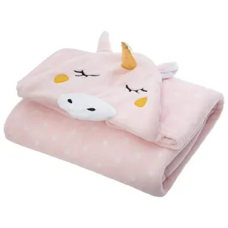 Atmosphera Createur d ́interieur Kuscheldecke 100/140 cm , Rosa , Textil , Rechteckig , 100x140 cm , Heimtextilien, Wohntextilien, Decken