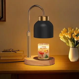 seenlast Kerzenwärmer Lampe, Duftkerze Duftlampe Wachswärmer mit Timer, Dimmbare LED Elektrischer Kerzenwärmer Lampe, Höhenverstellbar Kerzenwärmer für Schlafzimmer, Dekoration, Yoga