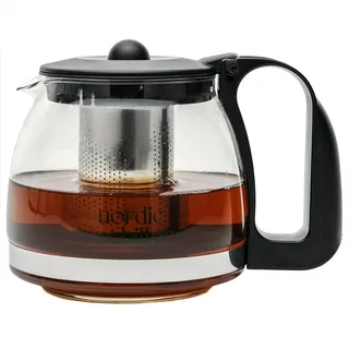 Nordic Schiller Lilac Glas Teekanne mit Deckel und Edelstahl-Sieb – 1250 ml - Violett