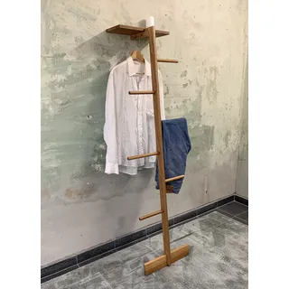 TIDYBOY Stummer Diener aus Holz, Design Kleiderleiter, Herrendiener & Modern Stiller Diener für Damen und Herren, Dekoleiter, Kleiderständer, Schlafzimmer Möbel & Kleiderablage Handgemacht (Geölt)