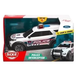 Dickie Toys - Ford Police Interceptor Auto (27,5 cm) - großes Polizeiauto mit Licht und Sound, Spielzeug für Kinder ab 3 Jahre, inkl. Batterien