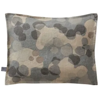 Jotex Mini Baby Kopfkissenbezug, 100% Leinen, Grau/Grün, 35x28 cm