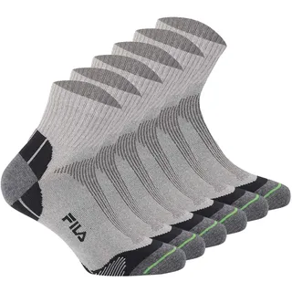 Fila Quarter Multisport Socken 6er Pack Grau 39-42