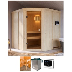 Bild von Sauna »Bogo«, mit Ofen 9 kW ext. Strg. Easy beige