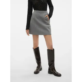 Vero Moda Minirock "VMFORTUNEALLISON HW SHORT SKIRT GA NOOS" Kunstfaser, medium grau melange