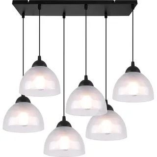 Hängelampe Venice 6-flammig mit opalen Glas Lampenschirmen E27