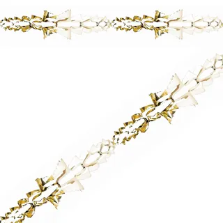 Weihnachten Folie Decke Dekorationen Gold/Elfenbein - 20cm 6 Bereich Girlande x1