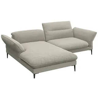 flexlux »Salino, Funktionssofa mit Recamiere, Relaxsofa, Ecksofa" Sofa mit Arm- und Kopfteil-Verstellungen, Kaltschaum & Stahl-Wellen,