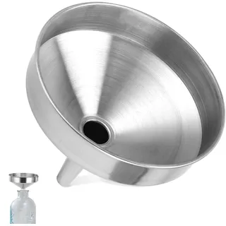 Edelstahl-Trichter, 15cm Verdickter Küchentrichter Mit Aufhängeöse, Marmeladentrichter Zum Abfüllen Von Gewürzen, ätherischen ölen, Zutaten Und Flüssigkeiten in Gläser