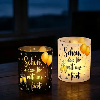 TIANLIN 24 Stück Windlichter Tischdeko, 27×10 cm Kerzen Deko, Schwarz-Weiß | Wiederverwendbare Windlicht Personalisiert, Deko Windlichter, Geburtstag Tischdeko, für Kerzen und Teelichter