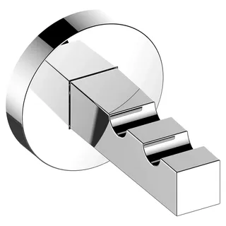 Keuco Edition 90 Doppel-Handtuchhaken Metall verchromt Silber/Weiß