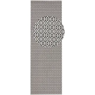 NORTHRUGS In- und Outdoor Teppich Coin 80x200cm - Wetterfest Modern Plain Allover Unifarben Design Läufer für Balkon Terrasse Garten Wintergarten Wohnzimmerteppich Wasserfest in Schwarz