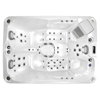 Hydromassagewanne Whirlpool Spa Pool Outdoor Massagebad Blubberbad 216x156 cm