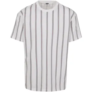 Urban Classics Herren Heavy Oversized AOP Stripe Tee T-Shirt,per Pack Weiß (White/Navy 01289),Medium (Herstellergröße:M)