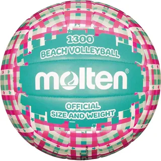 Molten VB1300 Beachvolleybäll, Cyan/Green, 5