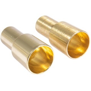 Rayher Flaschenkerzenhalter für Stabkerzen, 2 Stück, Metallkerzenhalter gold, Gesamthöhe 5 cm, Innendurchmesser 22 mm, Kerzenhalter für Flaschen, 46694616