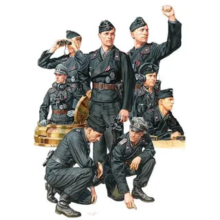 TAMIYA Figuren-Set Deutsche Panzer Besatzung Schwarz 1:35