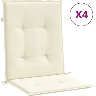 vidaXL Gartenstuhlauflagen für Niedriglehner 4 Stk. Creme 100x50x2 cm - Creme