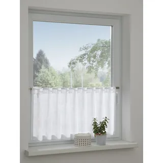 GARDINIA Bistrogardine Jacquard-Voile, weiß,