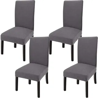 GoodtoU Stuhlhussen für Esszimmer, 4er-Set, Esszimmerstuhlhussen, 4er-Pack, Stretch-Stuhlhussen für Küche, Esszimmer, Hotel, 4er-Set (grau)