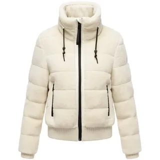 Navahoo Plüschjacke Schneepuder 14 warme Damen Teddyjacke für den Winter weiß XL (42)