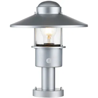 Elstead Lighting Sockelleuchte , Silberfarben , Metall, Glas , 33.7 cm , Grüner Punkt, RoHS , Bewegungsmelder , Lampen & Leuchten, Leuchtenserien