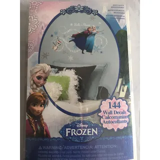 Disney RoomMates RM Frozen Anna, ELSA & Olaf mit Alphabet Wandtattoo, PVC, bunt, 48 x 13 x 2.5 cm