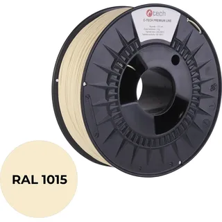 Tisková struna (filament) C-TECH PREMIUM LINE, PETG, slonová kost světlá, RAL1015, 1,75mm, 1kg