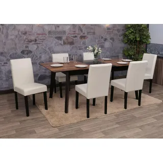 MCW Esszimmerstuhl Leder Weiß 6er Set