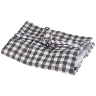 Soleil d'ocre 1 Gardine Gingham 45 x 90 cm grau, Baumwolle, 45L X 90H cm (1 Panneaux)