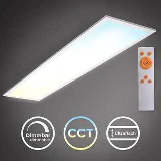 LED Panel Deckenleuchte CCT ultraflach dimmbar Wohnzimmer Schlafzimmer Slim weiß - Weiß