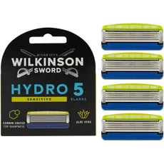 Bild von Hydro 5 Sensitive Rasierklingen für Männer | Feuchtigkeitsspendendes Gel und umklappbarer Trimmer | Packung mit 4 St.