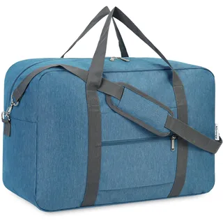 für Reisetasche Handgepäck Easyjet Handgepäck 45x36x20 Handgepäck Tasche für Flugzeug Faltbare Reisetasche Weekender Damen und Herren 30L (Navy Blau)