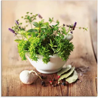 Artland Glasbild »Verschiedene Kräuter - Küche« Arrangements 1 Stk. tlg. in verschiedenen Größen, grün