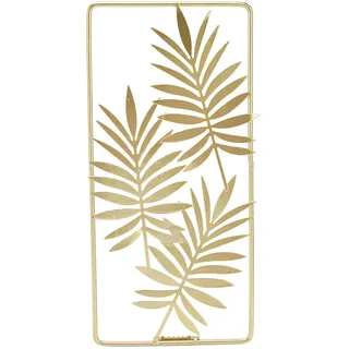 Ejoyous Gold Blatt Wanddeko Metall, 3D Blätter Wandbild Terrassendeko Wandrelief Abstrakt Loft Wandobjekt, für Wohnzimmer Badezimmer Dekoration Geschenk Designer, Ejoyousf6mvqng4ax